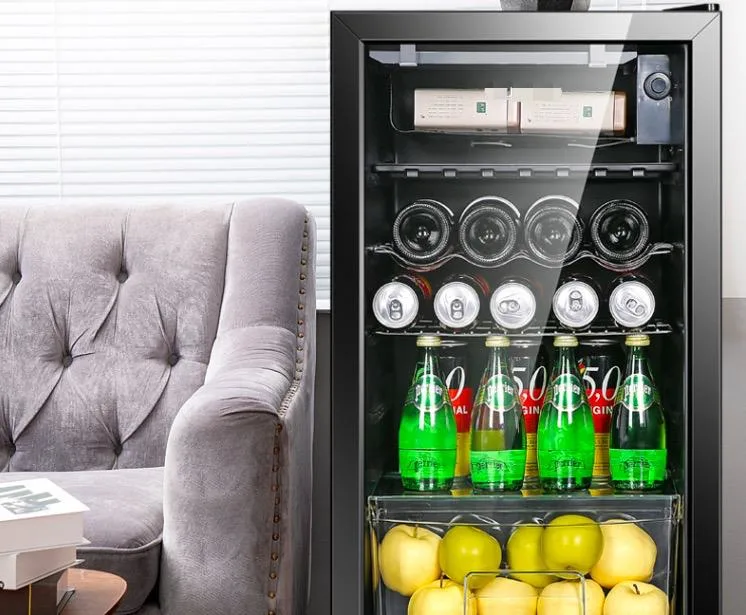 2.4 Cu FT 2.7 Cu FT 400mm Width Cold Display Drinks Mini Wine Bar for Hotel Restaurant Stores