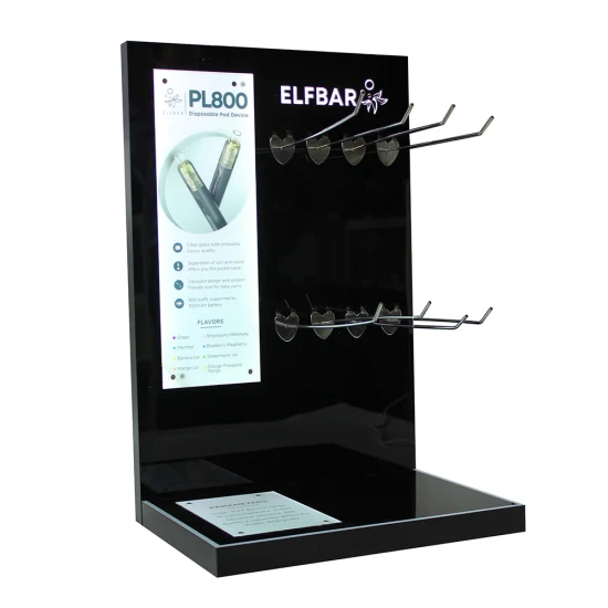 Expositor eletrônico de suprimentos de exibição de contador Acrílico Vape Display Rack