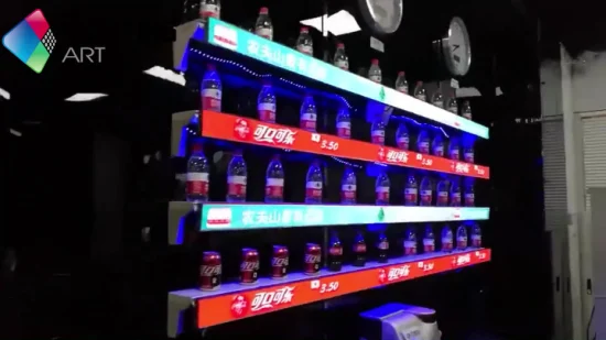 P1.875 Gob Smart Shelf Tela de LED Supermercado Exibição de bebidas e garrafas